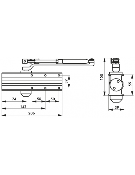 Amortizor usa, hidraulic, design reversibil, Forta 3 - 2
