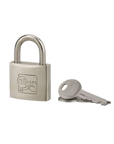 Lacat de exterior, Blue Adventure, 40 mm, inox, cu cheie, THIRARD - 1
