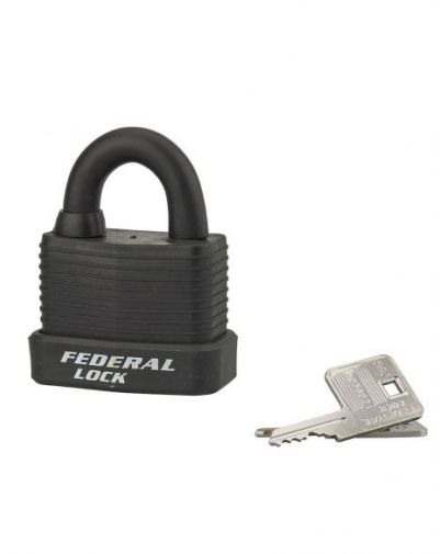 Lacat de exterior, cu cheie, Bumper, 54 mm, negru - 1