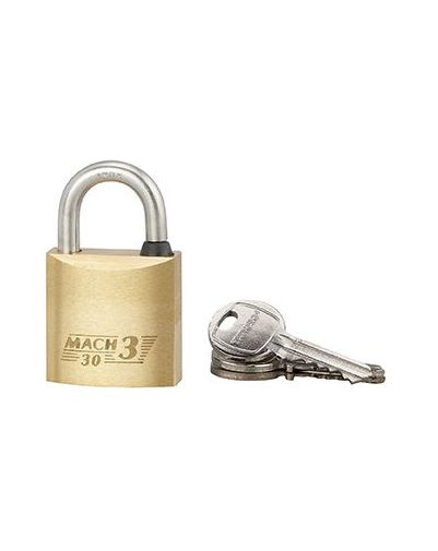 Lacat de exterior Mach 3, 30 mm, 2 chei, alama lustruita - 1