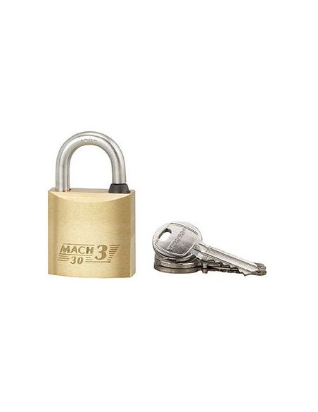 Lacat de exterior Mach 3, 30 mm, 2 chei, alama lustruita - 1