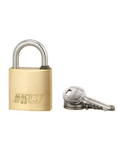 Lacat de exterior Mach 3, 40 mm, 2 chei, alama lustruita - 1