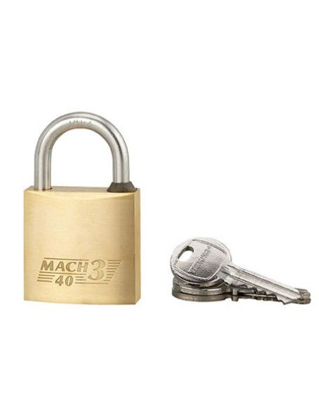 Lacat de exterior Mach 3, 40 mm, 2 chei, alama lustruita - 1