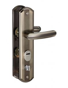 Manere usi metalice, OPTIMUM, placi rotunjite, blocare stanga - 1