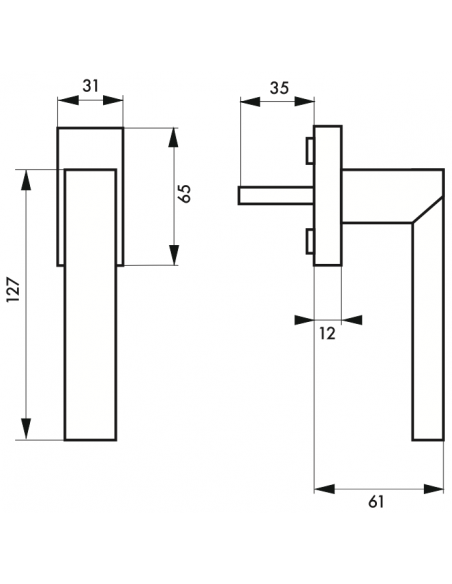 MANER de fereastra FIFTY Nichelat satinat mat - 2