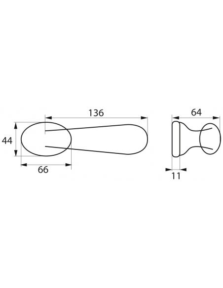 Manere pentru usa Gran Prix, patrat 7 mm, argintiu, Thirard - 2