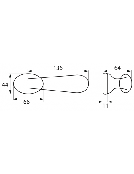 Manere pentru usa Gran Prix, patrat 7 mm, negru, Thirard - 2