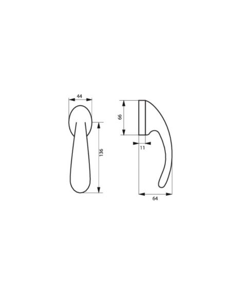 MANER de fereastra GRAN Pret Aluminiu Slefuit Cromat - 2