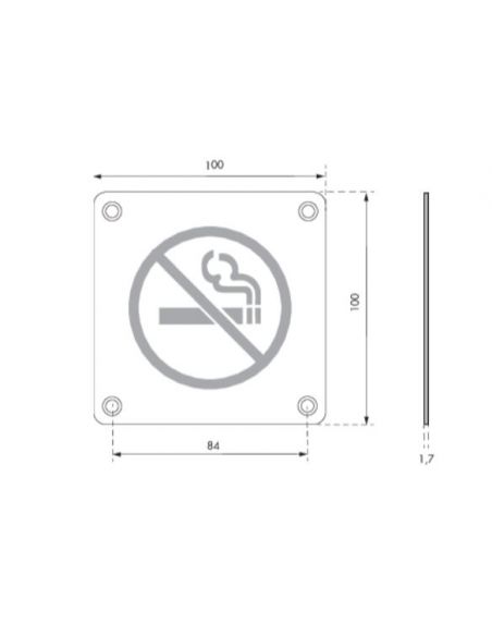 Disc semnalare Spatiu pentru Dusuri, forma patrata, 76 mm - 2