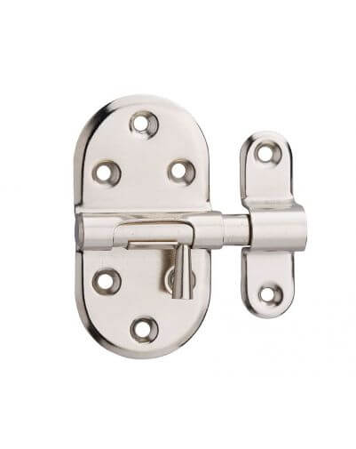 Zavor usa mobilier, aplicat, bolt rotund 9 mm, zincat, THIRARD - 1