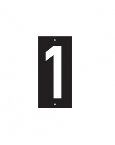 Placuta de semnalizare 56 x 130 mm cifra "0" - prindere prin insurubare, THIRARD - 1