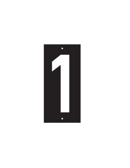 Placuta de semnalizare 56 x 130 mm cifra "4" - prindere prin insurubare, THIRARD - 2
