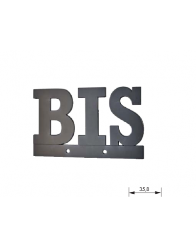 Litere "BIS" inaltime 80 mm, negru - se insurubeaza, THIRARD - 1