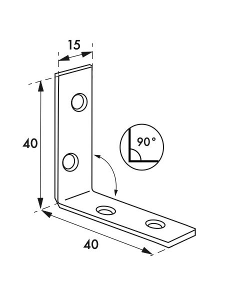 Coltar metalic 40 x 40 x 15, THIRARD - 1