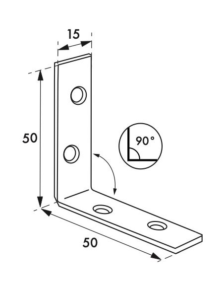 Coltar metalic 50 x 50 x 15, THIRARD - 1
