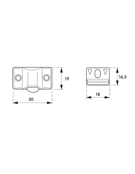 Blocator cu bila pentru mobila 30 x 19 mm, THIRARD - 1