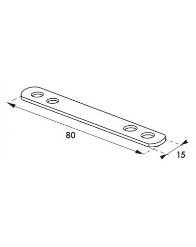 Placuta de asamblare 80 x 15 mm, THIRARD - 1