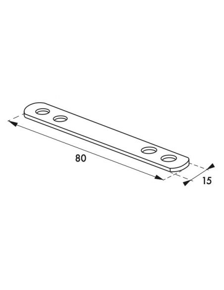 Placuta de asamblare 80 x 15 mm, THIRARD - 1