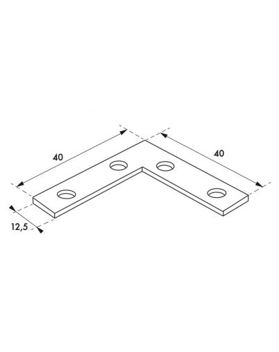 Coltar de fereastra 40 x 40 x 12.5 mm, THIRARD - 1