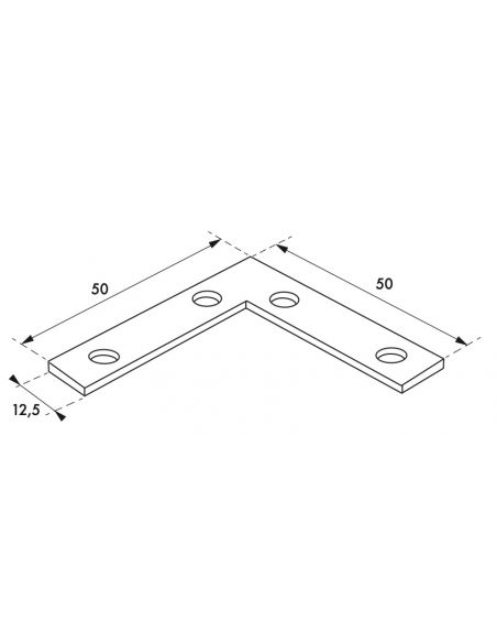 Coltar de fereastra 50 x 50 x 12.5 mm, THIRARD - 1