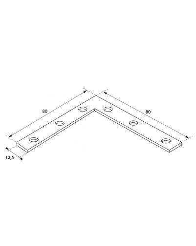 Coltar de fereastra 80 x 80 x 20 mm, THIRARD - 1