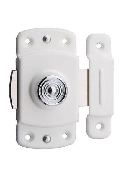 incuietoare automata mobilier, 40 mm, alb lacuit, THIRARD - 1