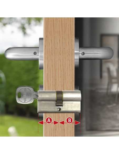 Butuc usa 30 x 35 mm, standard, nichelat, STD, 3 chei - 4