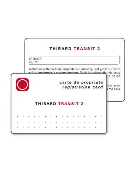 Cilindru 30 x 40 mm, cu buton, inalta siguranta TRANSIT 2, 4 chei reversibile și card proprietate - 4