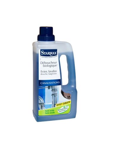 Solutie biologica intretinere si desfundare tevi canalizare (fara soda caustica si acid) - Starwax, 1L - 1