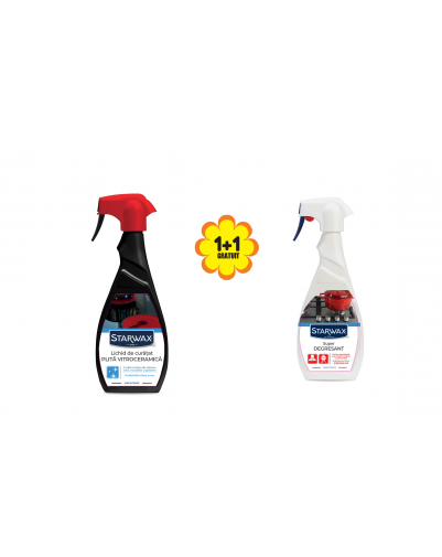 Promotie 1+1 - Lichid de curatat plita vitroceramica 500 ml + Super degresant 250 ml - 1