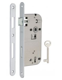 Broasca pentru usa cu cheie 50 x 90 mm , finisaj crom mat, Thirard - 2