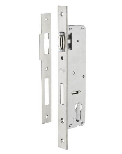 Broasca cu rola usa batanta, ingropata, 30 x 85 mm, pt. cilindru profil european, potrivita pt. usa termopan sau usa metalica - 