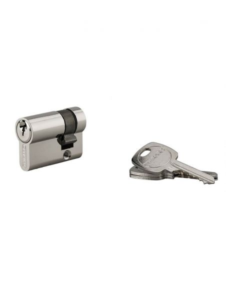 Semicilindru Cheie Unica cu profil european 30 x 10 mm, STD, nichelat - 1