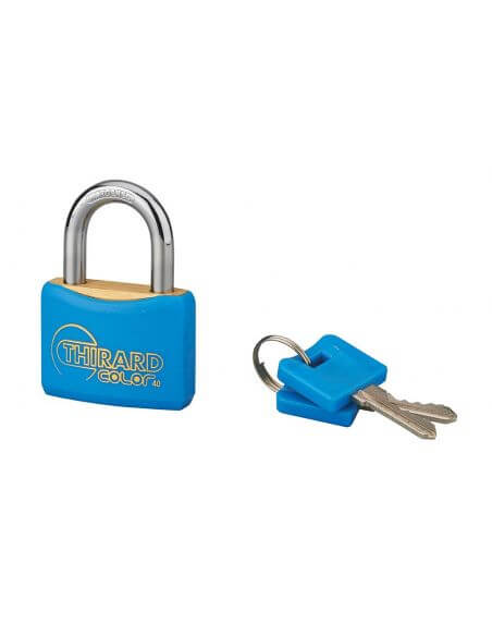 Lacat cu cheie, THIRARD COLOR, 40 mm, albastru, THIRARD - 1
